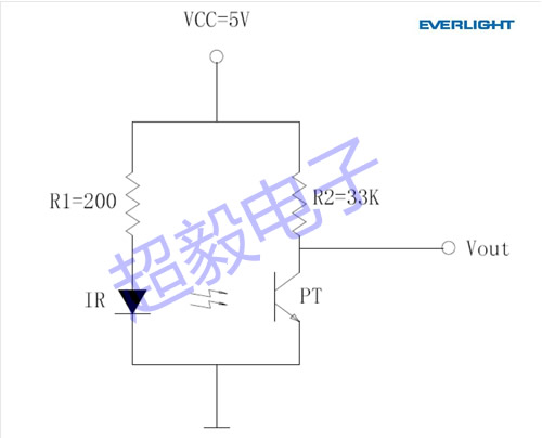 億光光電開關(guān)電路圖